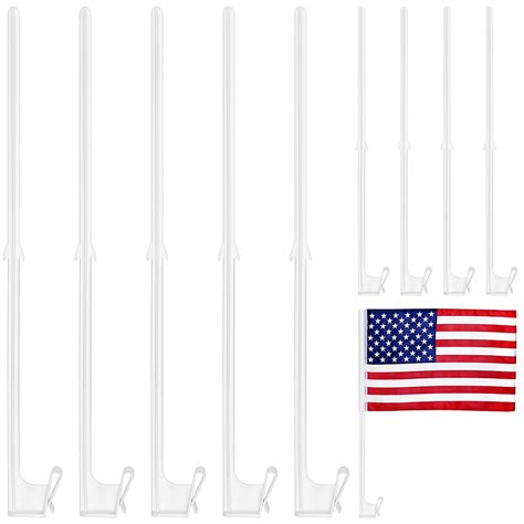 10pcs Plastic Flag Poles Car Window Flag Poles Vehicle Flag Mount Truck