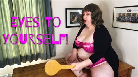 Eyes To Yourself BBW Femdomme Nimue Allen Scolding Paddle Office Punishment Boss Wmv Nimues