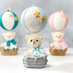 Hot Air Balloon Cake Topper Hot Air Balloon Bear Cake Topper Etsy