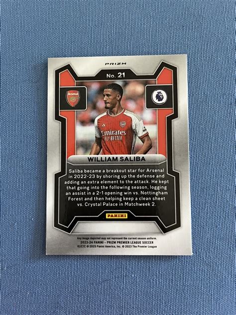 William Saliba Sp Prizm Premier League Red Mosaic Prizm