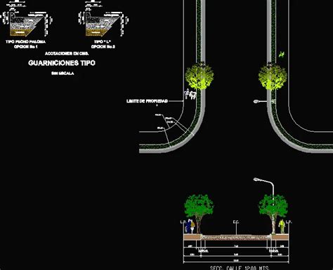 Detalles De Cordón Cuneta En Autocad Librería Cad