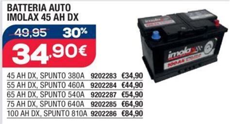 Batteria Auto Imolax Ah Dx Offerta Di Bricofer