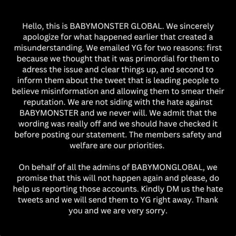 RUKA THAILAND On Twitter RT BABYMONGLOBAL STATEMENT