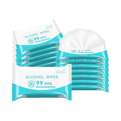 New Product Disposable Alcohol Antiseptic Sterilized 75 Alcohol Wet Wipes China Wipes And