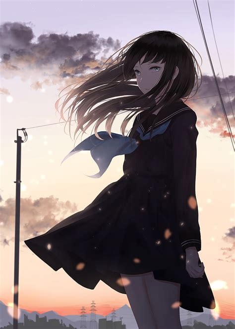 Anime Girl In The Wind