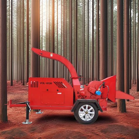 Wood Chipper Shredder Machine With 32HP Gasoline Engine Tree Branch