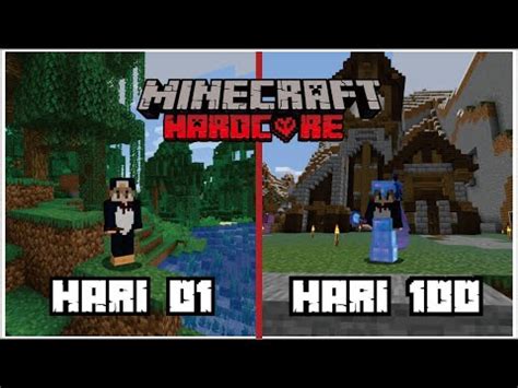 Hari Minecraft Hardcore Bertahan Hidup Hari Di Mode Hardcore