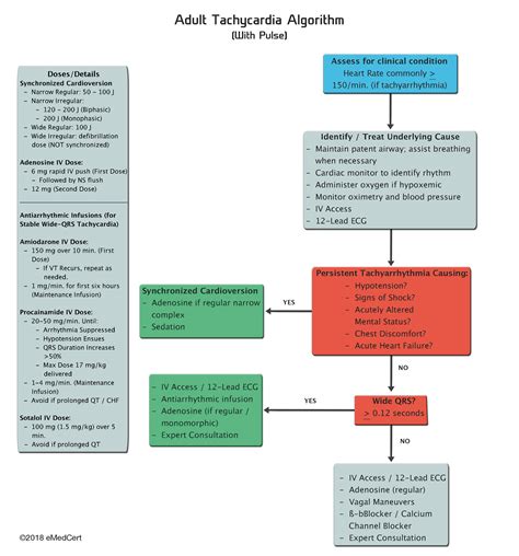 Acls Algorithms Review Unstable Tachycardia Algorithm