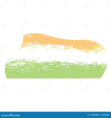 Abstract Flag Sketch Of India Stock Vector Illustration Of Abstract