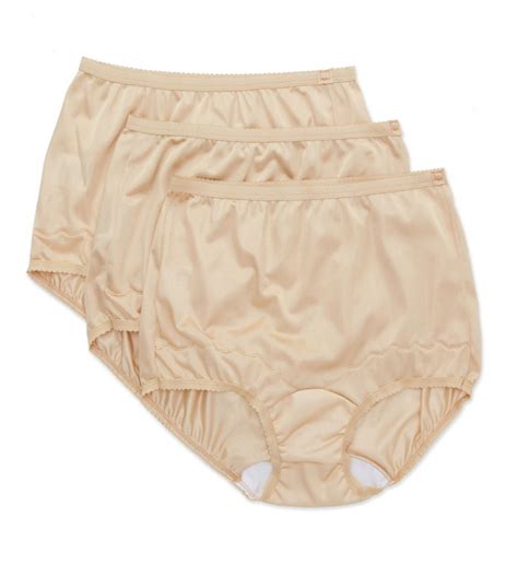 Women S Shadowline Dixie Belle Scallop Trim Full Brief Panty Pack Nude Walmart