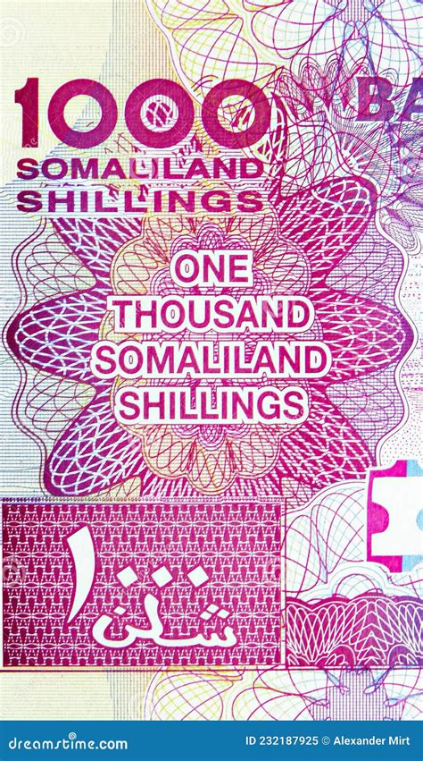 Somaliland Shillings Banknote Bank Of Somaliland Closeup Bill