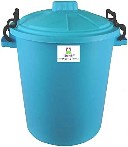 Srendi Small Medium Large Plastic Coloured Bin Waterfroof Rodent Proof