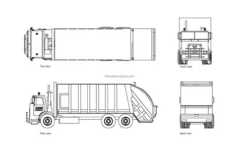 Bin Lorry, AutoCAD Block - Free Cad Floor Plans