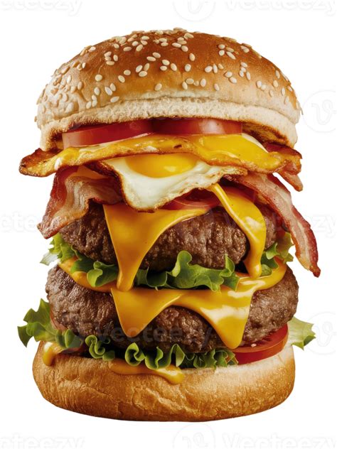 A Close Up Of A Classic Burger 47300896 Png