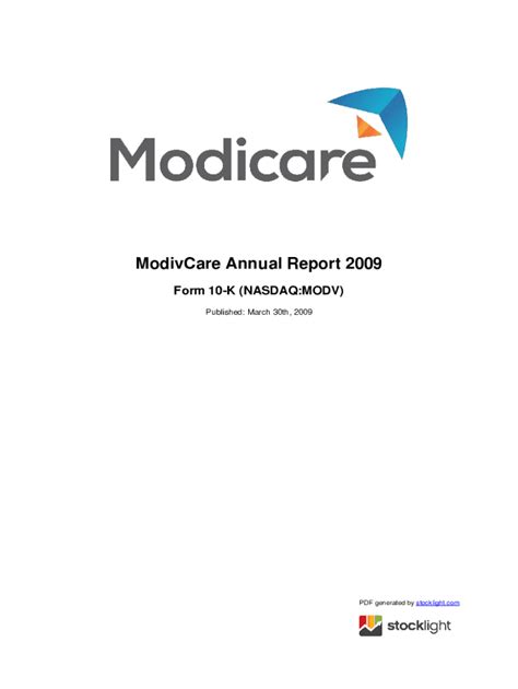 Fillable Online Modivcare Inc Form K Received Fax Email Print