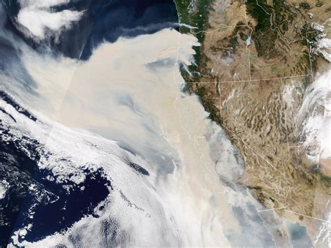 West Coast Wildfire Smoke Visible From Space Nasa Photos Popsugar News