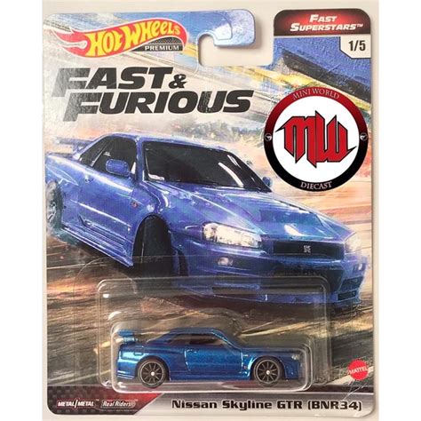 Hot Wheels Premium Skyline R34 Velozes E Furiosos Fast And Furious Shopee Brasil