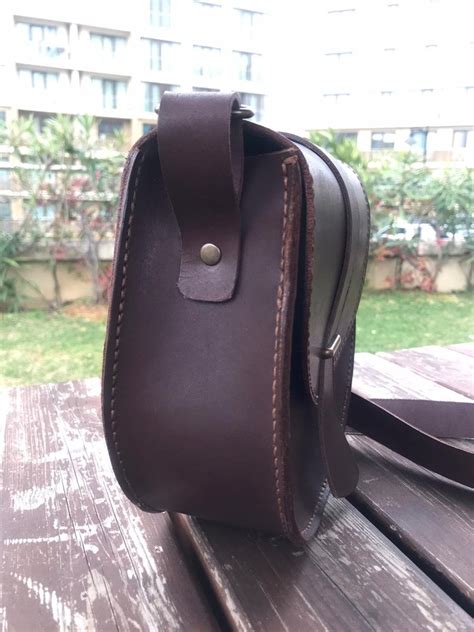 Brown Leather Crossbody Bag Leather Saddle Bag Leather Etsy