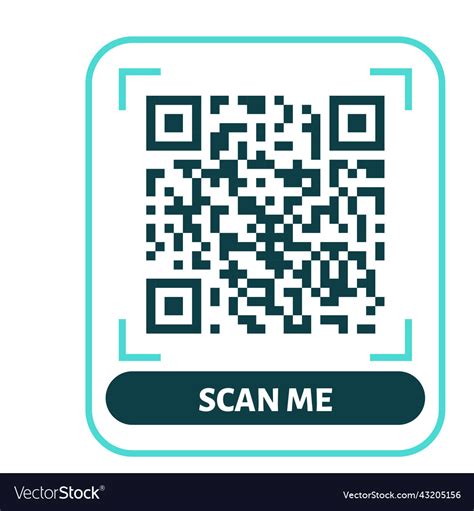 Scan Me Qr Code Design For Payment Text Royalty Free Vector