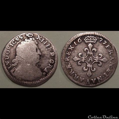 H22 Louis XIV 4 Sols Dits Des Traitants 1677 A Paris Coins