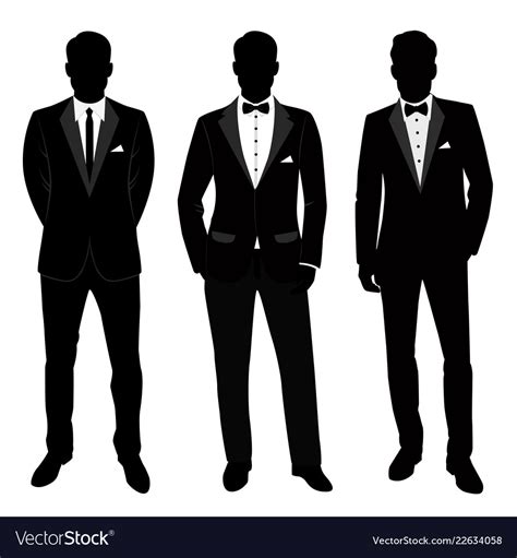 Wedding Men S Suit And Tuxedo Collection The Vector Image