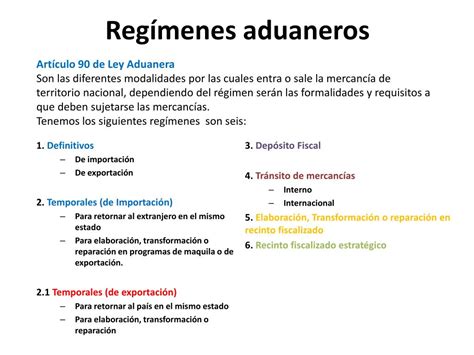 PPT Regímenes Aduaneros PowerPoint Presentation free download ID