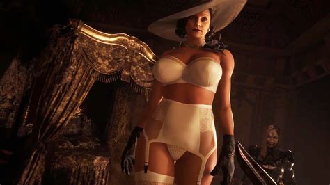 White Lingerie Lady Dimitrescu Mod Resident Evil Village Youtube