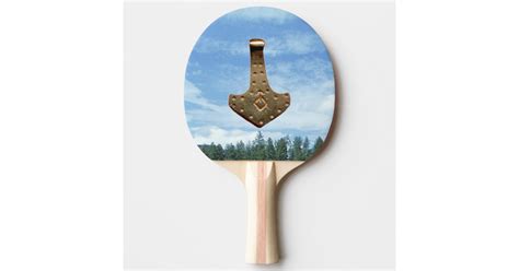 Gold Thor Hammer Trees Ping Pong Paddle Zazzle