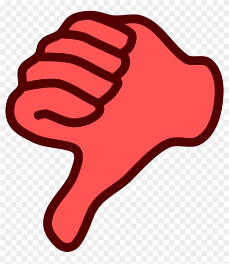 Red Thumbs Down Clip Art - Thumbs Down Clipart, HD Png Download ...