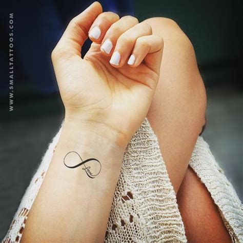 Love Infinity Symbol Temporary Tattoo Set Of Wrist Tattoos For