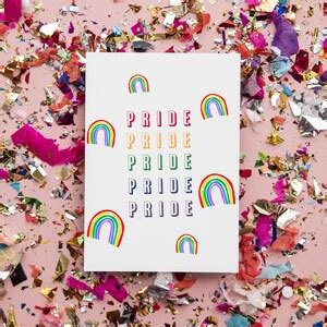 Pride LGBTQ Rainbow Greeting Card Lgbtq Pride Card Gay Pride Rainbow Card Love Is Love