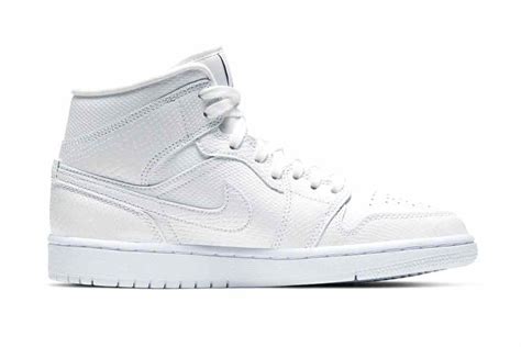 Air Jordan Mid White Snakeskin Bq Release Date Nice Kicks