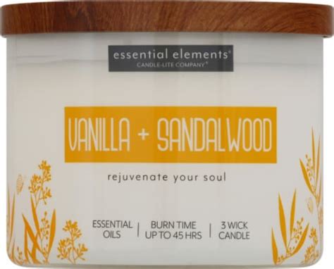 Essential Elements® Vanilla Sandalwood Candle 1 Ct Harris Teeter