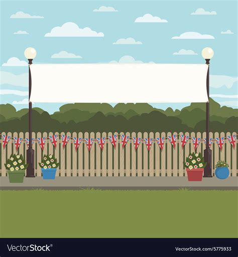 Uk park scene Royalty Free Vector Image - VectorStock