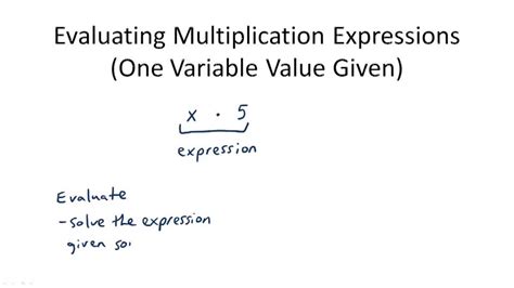 Evaluating Multiplication Expressions One Variable Value Given