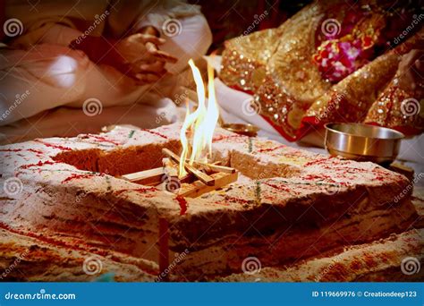 Sacred Fire for Puja . Selective Focus is Used Stock Photo - Image of puja, focus: 119669976