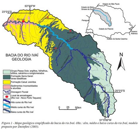 Geografia Em Foco Mapa De Geologia Da Bacia Do Rio Iva