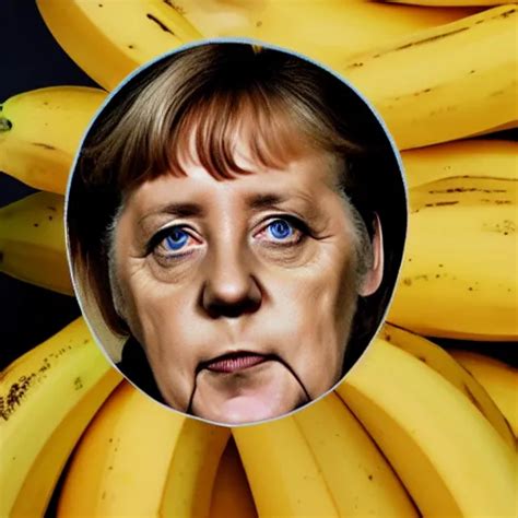 Angela Merkel As A Banana Caricature K Photo Stable Diffusion