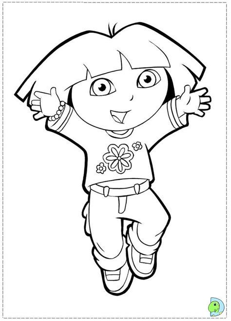 Dora the explorer coloring page- DinoKids.org