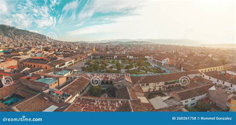 Huamanga, AYACUCHO, PERU. Aerial View of the Main Square and Its Great Catedral. Plaza De Armas ...