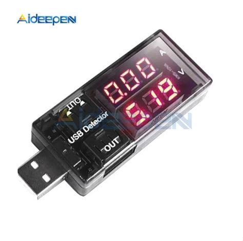 Red Blue Dual Output Usb Current Voltage Charging Detector Tester