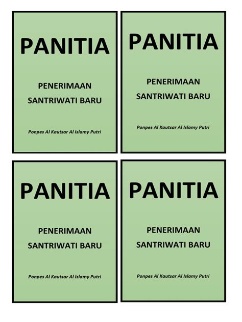 Kartu Panitia Pdf