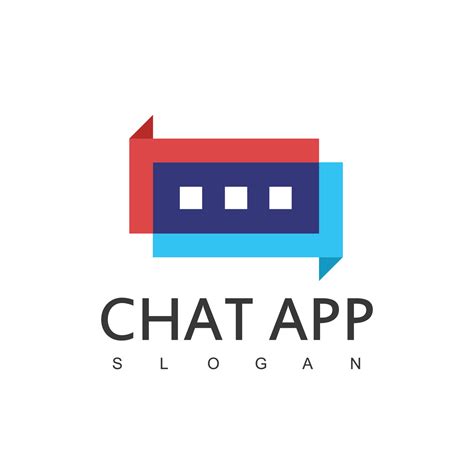 Chat App Logo Design Vector 7218181 Vector Art at Vecteezy