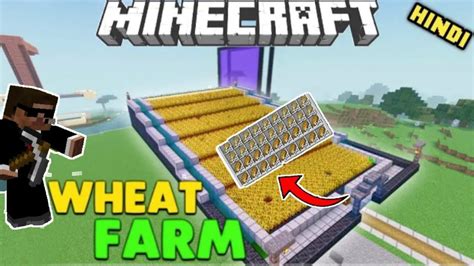 I Made A Giant Wheat Farm In Minecraft Automatic Wheat Farm Minecraft Pe 1 19 Mcpe Youtube