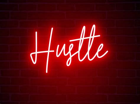 Hustle neon signHustle office decorNeon sign officeNeon | Etsy