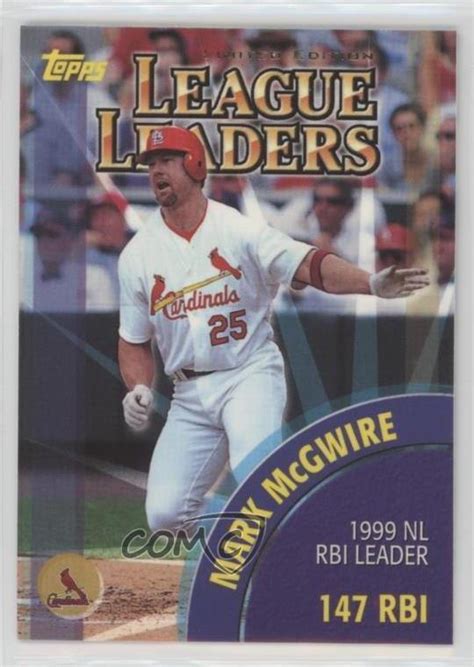 2000 Topps League Leaders Limited Edition 463 Mark McGwire Manny