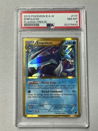 Pok Mon Black White Plasma Freeze Empoleon Holo Psa Nm Mt