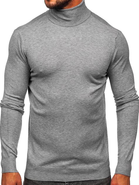 Jersey De Cuello Alto B Sico Para Hombre Gris Bolf W Gris