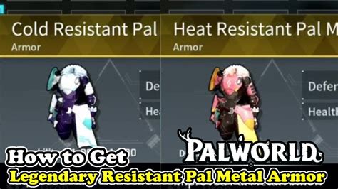 Palworld Metal Armor Schematic How To Get Legendary Heat Res