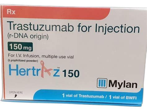 Mylan Hertraz Trastuzumab 150 Mg Injection Packaging Glass Bottle